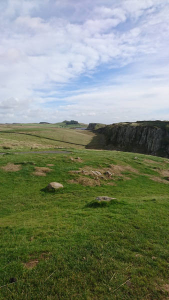 The crags at sewing shields near Steel Rig